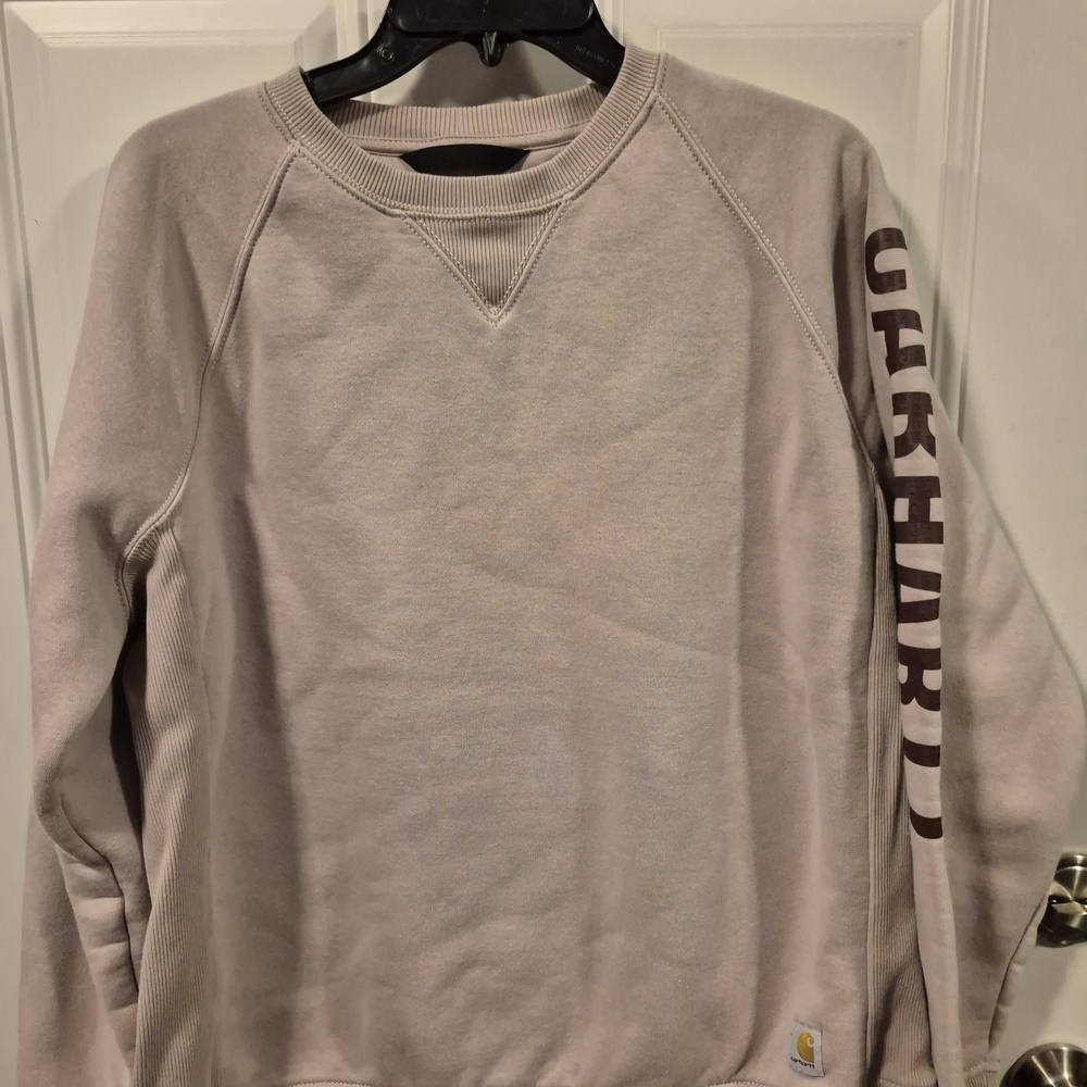 Carhartt Women's Light Purple Crewneck Sweater Sleeve Tag 1X